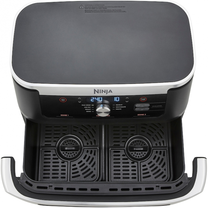 Friteuza Aer Cald Dubla Ninja, 7 programe, 2 zone gatire, 10.4L, 2470W Negru pukika.ro [6]