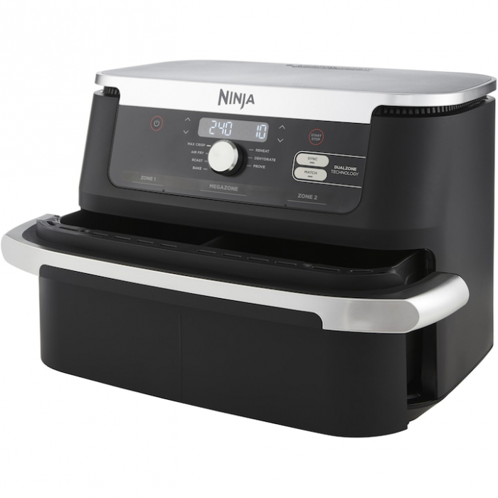 Friteuza Aer Cald Dubla Ninja, 7 programe, 2 zone gatire, 10.4L, 2470W Negru pukika.ro [4]