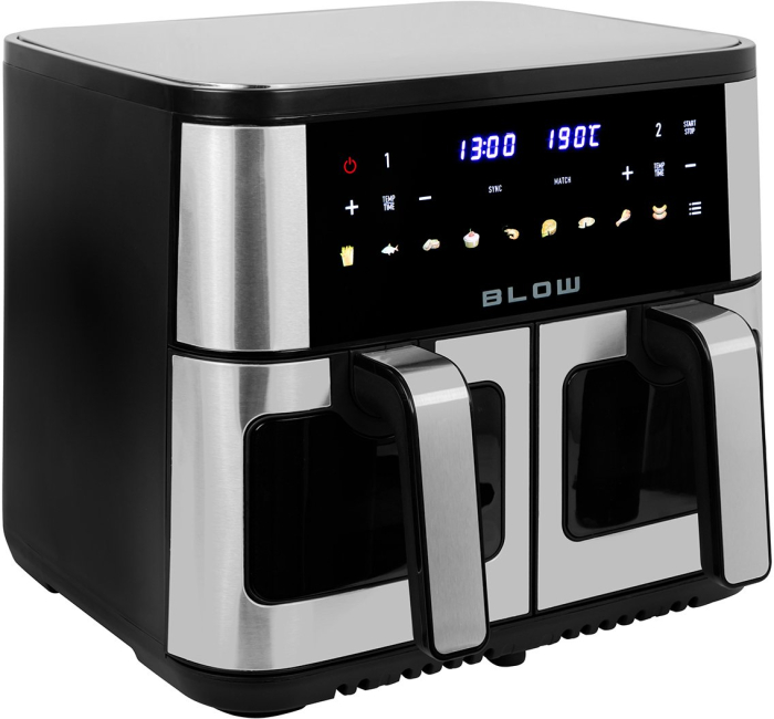Friteuză cu Aer Cald BLOW Double, 2600 W, Capacitate 9 L, Touch, Grill, Negru pukika.ro [2]