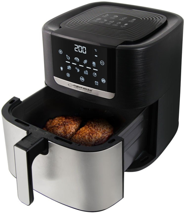 Friteuză cu Aer Cald Esperanza, 1700 W, Capacitate 8 L, Touch, Negru pukika.ro [3]