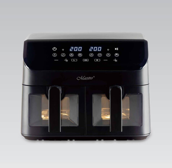 Friteuză cu Aer Cald Maestro, 2000 W, Capacitate 9 L (2 x 4.5 L), Touch, Negru pukika.ro [3]