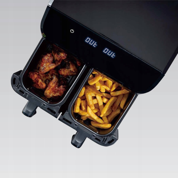Friteuză cu Aer Cald Maestro MR-758, 1800 W, Capacitate 2 x 4,5 L, Funcție Temporizator, Termostat Reglabil, Negru pukika.ro [3]