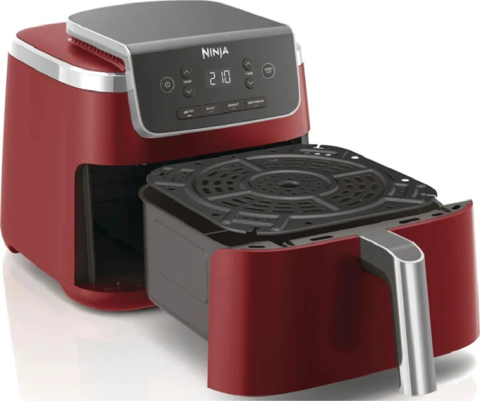 Friteuză cu Aer Cald Ninja AF140EUCM, 2000 W, Capacitate 4.7 L, 4 Funcții de Gătit, Coș Antiaderent, Display Digital, Rosu pukika.ro [3]