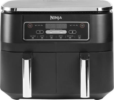 Friteuză cu Aer Cald Ninja AF300EU, 2470 W, Capacitate 7.6 L, Coșuri Duble, 6 Funcții de Gătit, Funcție Sync & Match, Negru pukika.ro [1]