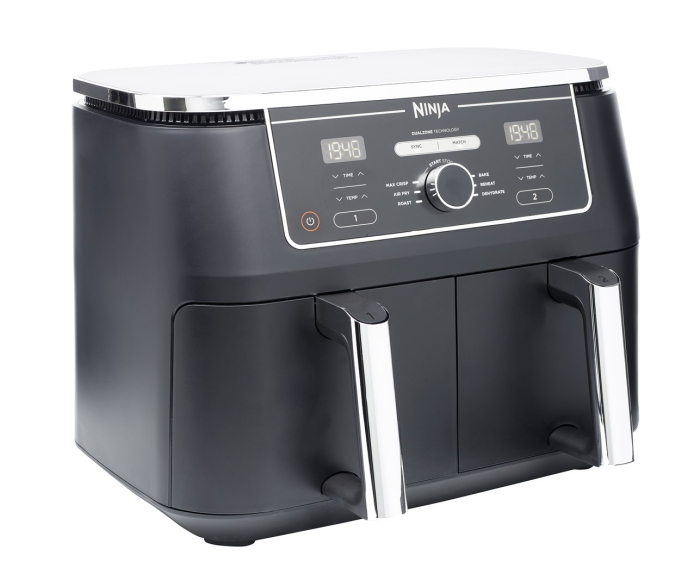 Friteuză cu Aer Cald Ninja AF400EU, 2470 W, Capacitate 9.5 L, 2 Zone de Gătit, Funcții Multiple, Display Digital, Negru pukika.ro [4]