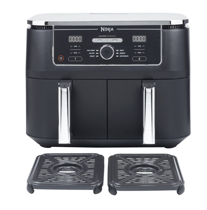 Friteuză cu Aer Cald Ninja AF400EU, 2470 W, Capacitate 9.5 L, 2 Zone de Gătit, Funcții Multiple, Display Digital, Negru pukika.ro [6]