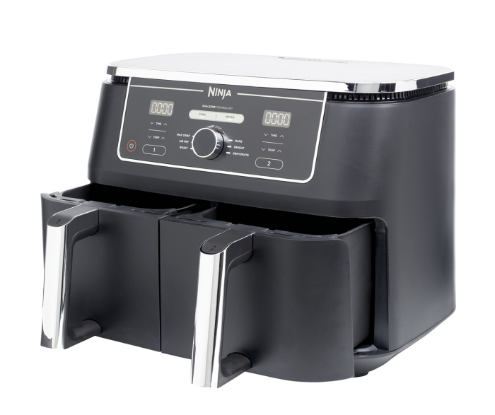Friteuză cu Aer Cald Ninja AF400EU, 2470 W, Capacitate 9.5 L, 2 Zone de Gătit, Funcții Multiple, Display Digital, Negru pukika.ro [3]