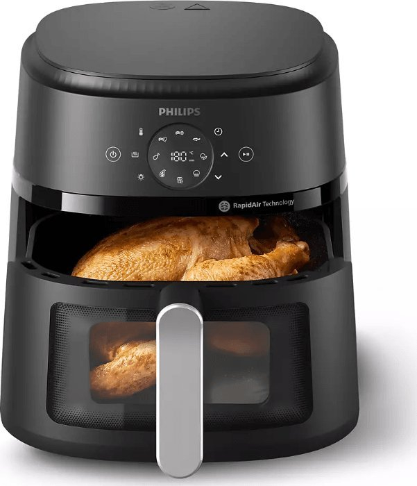 Friteuză cu Aer Cald Philips 2000 series, 1700 W, Capacitate 6.2 L, Touch, Rapid Air, Negru pukika.ro [3]