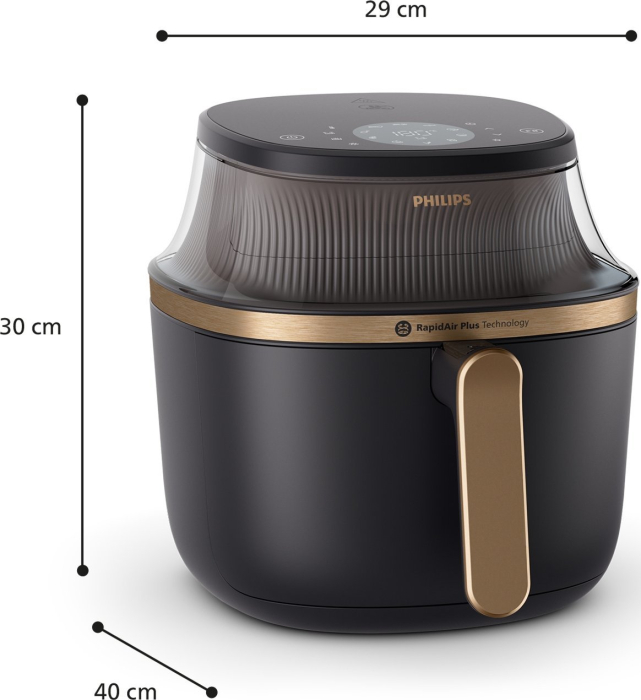 Friteuză cu Aer Cald Philips 3000 series, 1400 W, Capacitate 4.2 L, Touch, Grill, Negru pukika.ro [6]