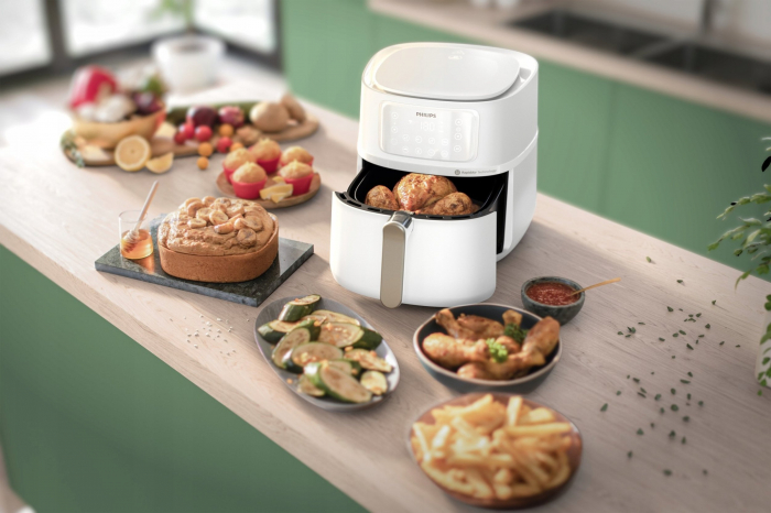 Friteuză cu Aer Cald Philips 5000 series Airfryer XXL Connected HD9285/00, 7.2 L, 2000 W, Rapid Air, 8 Programe, Wi‑Fi, Alb pukika.ro [6]