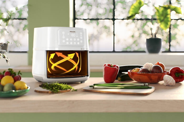 Friteuză cu Aer Cald Philips 5000 series Airfryer XXL Connected HD9285/00, 7.2 L, 2000 W, Rapid Air, 8 Programe, Wi‑Fi, Alb pukika.ro [4]