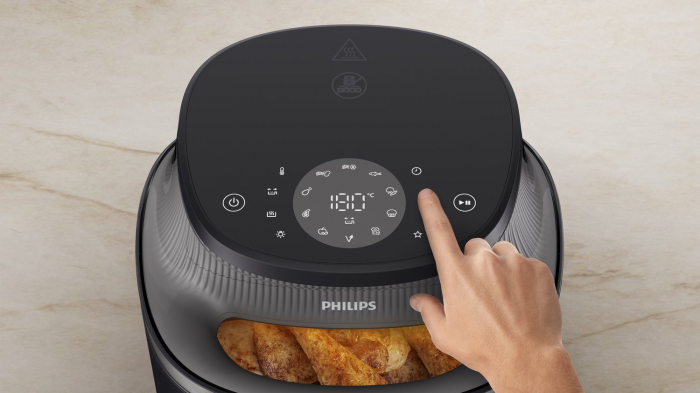 Friteuză cu Aer Cald Philips AirFryer 3000 Series XXL NA342/00, 7.2 L, 2000 W, RapidAir Plus cu Fereastră, Touch Display, Negru pukika.ro [6]