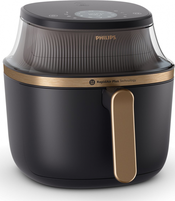 Friteuză cu Aer Cald Philips AirFryer 3000 Series XXL NA342/00, 7.2 L, 2000 W, RapidAir Plus cu Fereastră, Touch Display, Negru pukika.ro [3]