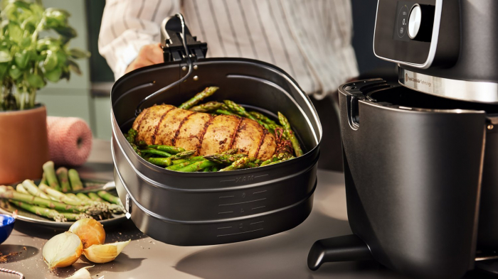 Friteuză cu Aer Cald Philips AirFryer 7000 Series Combi XXL HD9876/90, 2200 W, 8.3 L, Rapid CombiAir, Wi‑Fi, 22 Funcții, Negru pukika.ro [7]