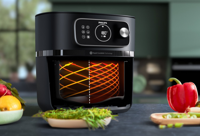 Friteuză cu Aer Cald Philips AirFryer 7000 Series Combi XXL HD9876/90, 2200 W, 8.3 L, Rapid CombiAir, Wi‑Fi, 22 Funcții, Negru pukika.ro [6]
