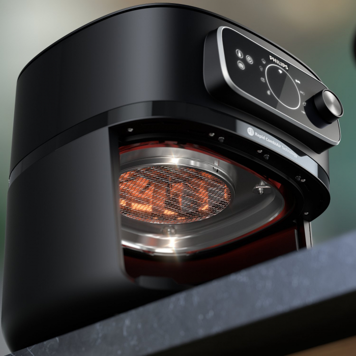 Friteuză cu Aer Cald Philips AirFryer 7000 Series Combi XXL HD9876/90, 2200 W, 8.3 L, Rapid CombiAir, Wi‑Fi, 22 Funcții, Negru pukika.ro [5]