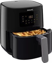 Friteuză cu Aer Cald Philips Essential AirFryer 3000 Series L HD9252/70, 4.1 L, 1400 W, Rapid Air Technology, Touch Display, Negru pukika.ro [3]