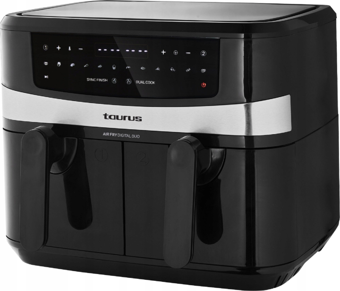 Friteuză cu Aer Cald Taurus 973980000, 2200 W, Capacitate 9 L, Funcții Air Fry, Grill, Bake, Negru pukika.ro [2]