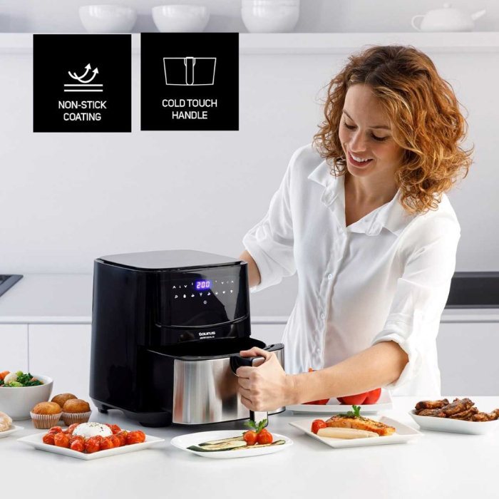 Friteuză cu Aer Cald Taurus AF1450XD, 1450 W, Capacitate 5 L, Funcții Air Fry, Grill, Negru pukika.ro [7]