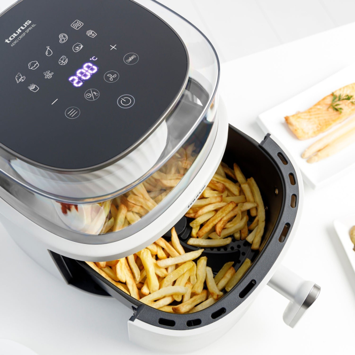 Friteuză cu Aer Cald Taurus EST9739900L, 1550 W, Capacitate 6 L, Funcții Air Fry, Grill, Gri pukika.ro [4]