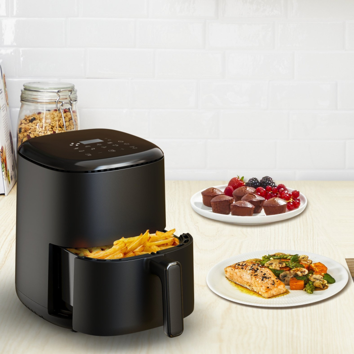 Friteuză cu Aer Cald Tefal Easy Fry, 1300 W, Capacitate 3 L, Touch, Negru pukika.ro [8]