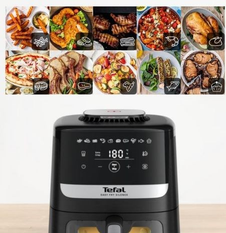 Friteuză cu Aer Cald Tefal Easy Fry, 1670 W, Capacitate 5 L, Touch, Termostat, Negru pukika.ro [3]