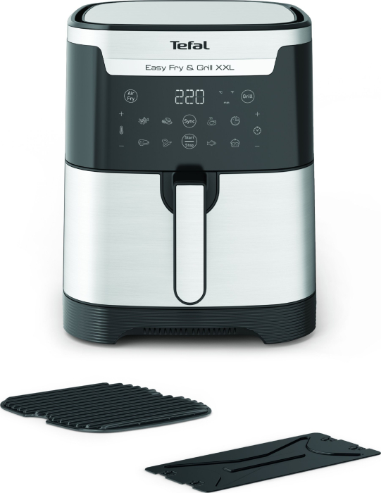 Friteuză cu Aer Cald Tefal EY801D15, 1830 W, Capacitate 6.5 L, Funcții Air Fry, Grill, Timer, Negru pukika.ro [1]