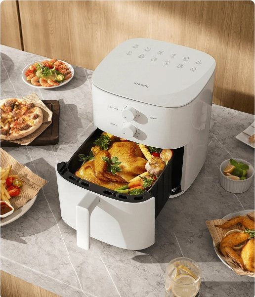 Friteuză cu Aer Cald Xiaomi Air Fryer Essential BHR8588EU, 1550 W, 12 Programe, 6L, Alb pukika.ro [7]