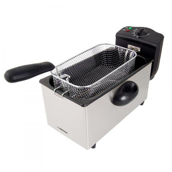 Friteuză Electrică Esperanza EKG010 Fryer, 3 L, 2000 W, Inox, Termostat Ajustabil, Argintiu pukika.ro [3]