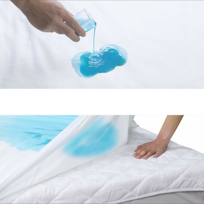 Husa de protectie pentru saltea Halcamp, cu elastic, impermeabila, 140 x 200, Alb pukika.ro [5]
