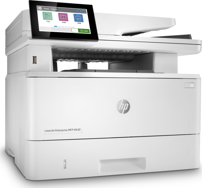 Imprimantă Laser HP LaserJet Enterprise M430f, Monocrom, Duplex, A4, 38 ppm, USB, Ethernet, 1200 x 1200 DPI, White [4]