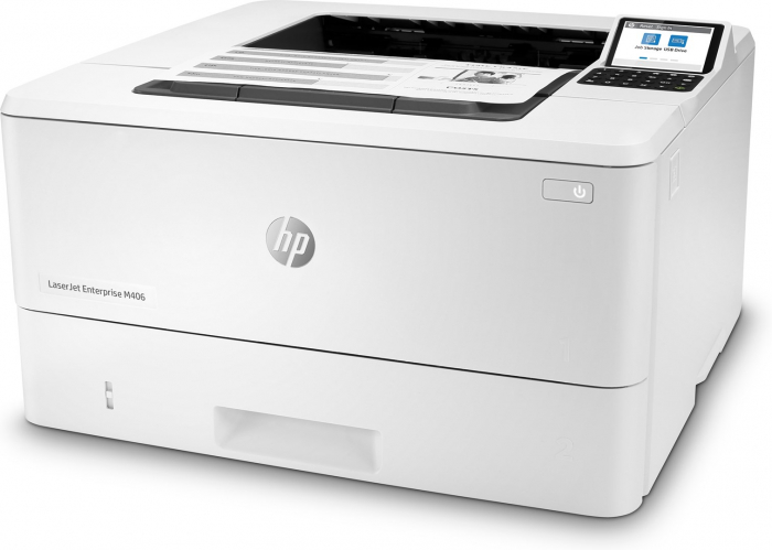 Imprimantă Laser HP LaserJet M406dn, Monocrom, Duplex, A4, 38 ppm, Rețea, Business, White [2]