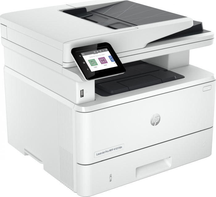Imprimantă Laser HP LaserJet Pro MFP 4102fdn, Monocrom, Duplex, A4, 40 ppm, USB, Ethernet, 1200 x 1200 DPI, White [4]