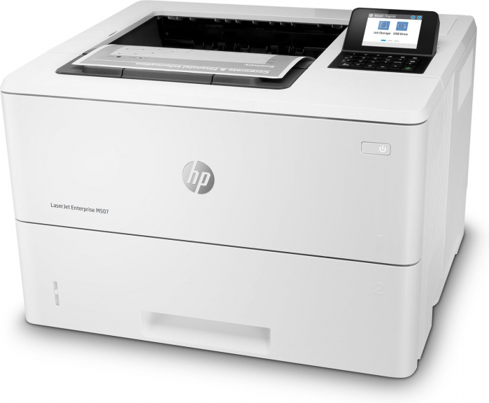 Imprimantă Laser Monocrom HP LaserJet M507dn, Duplex, A4, 43 ppm, USB, Rețea, Business, White [2]