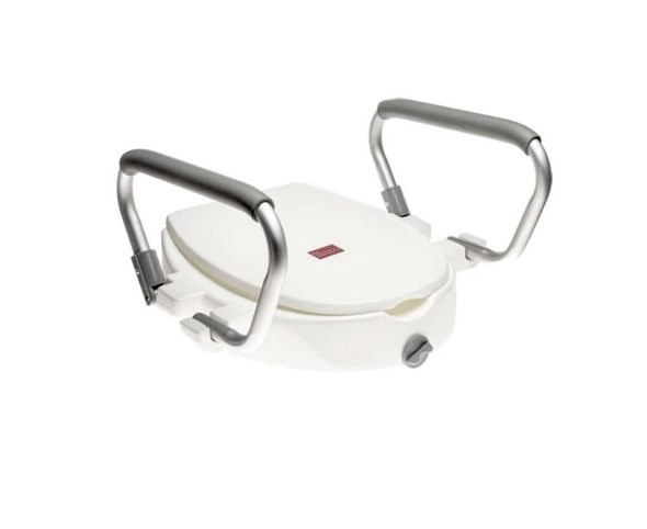 Inaltator pentru toaleta cu capac si suport pentru maini, greutate maxima 180 Kg, inaltime 10 cm, Alb/Gri pukika.ro [2]