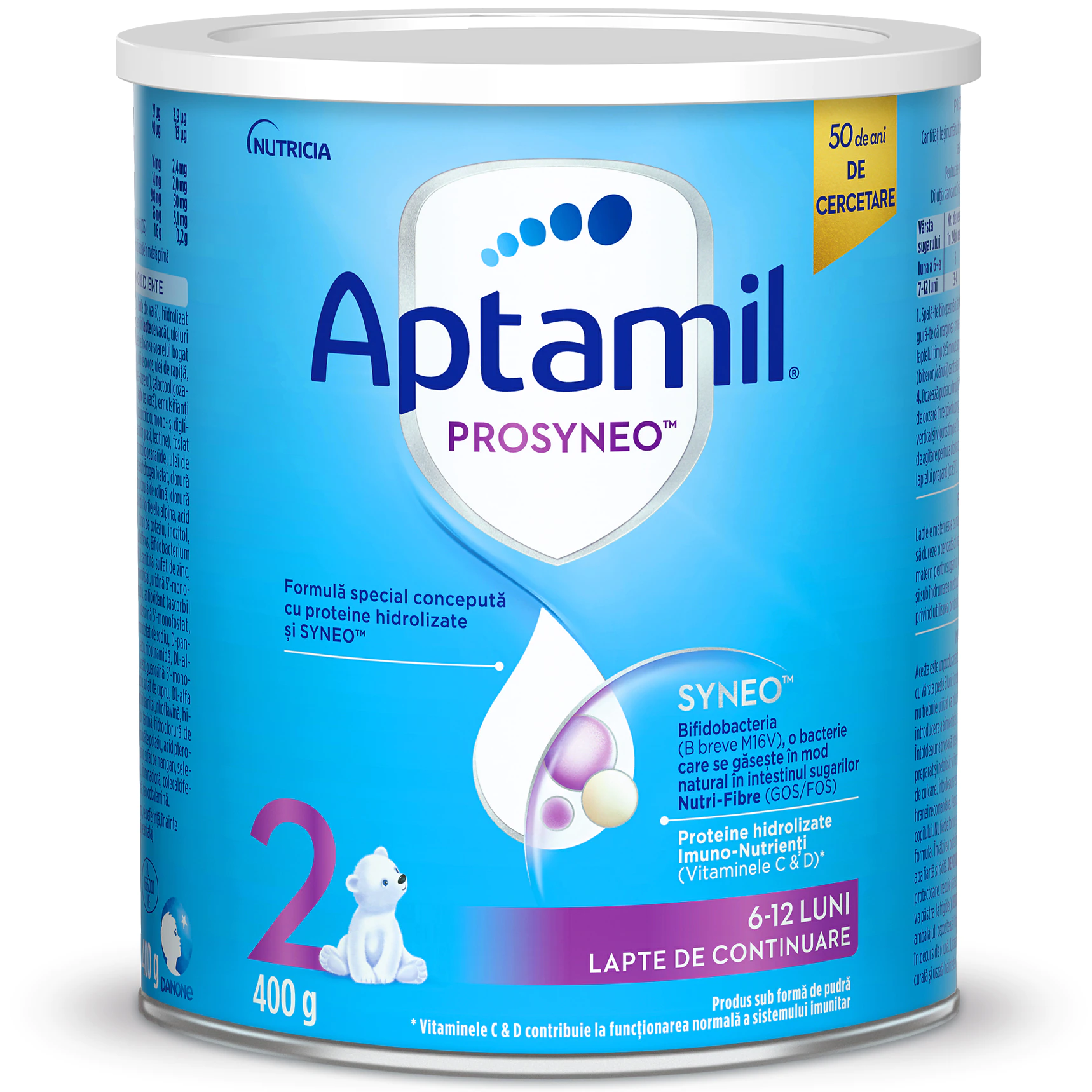 Lapte praf 2 Prosyneo Aptamil, 6-12 luni, 400 g [1]