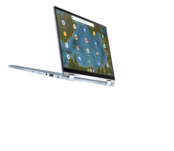 Laptop ASUS Chromebook Flip, 14" Full HD Touchscreen, Intel® Core™ m3-8100Y pana la 3.4 GHz, 4 GB RAM LPDDR3 2133, 128 GB SSD, Intel UHD Graphics, ChromeOS, Silver [2]