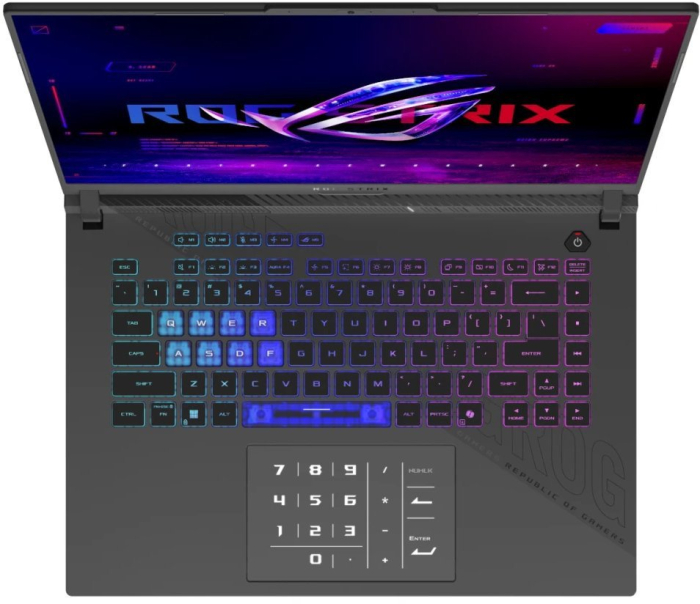 Laptop ASUS ROG Strix G16, 16" WQXGA, AMD Ryzen™ 9 9955HX pana la 5.4 GHz, 16 GB RAM DDR5 5600, 1 TB SSD, NVIDIA® GeForce® RTX 5070 8 GB, Free Dos, Eclipse Black [4]