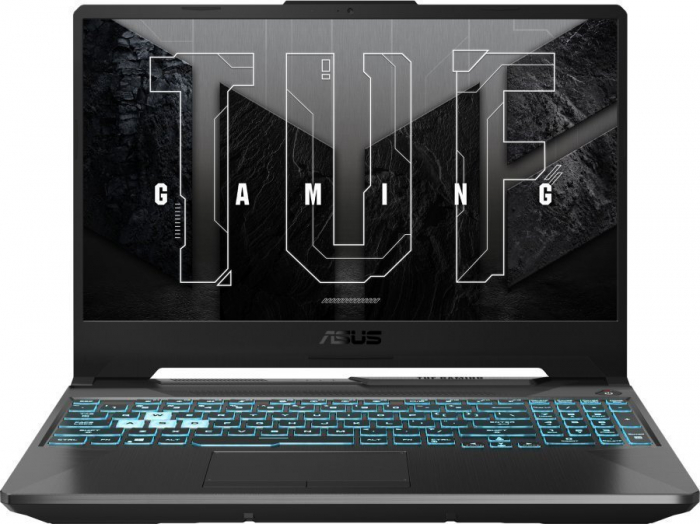 Laptop ASUS TUF Gaming A15, 15.6" Full HD, AMD Ryzen™ 5 7535HS pana la 4.55 GHz, 8 GB RAM DDR5 5600, 512 GB SSD, NVIDIA® GeForce® RTX 3050 4 GB, Free Dos, Graphite Black [1]