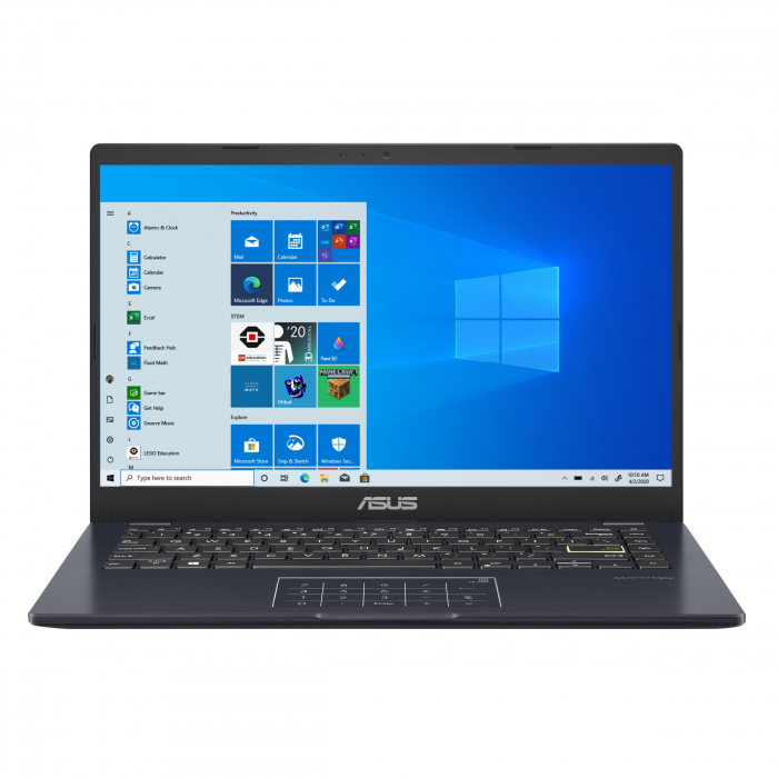 Laptop Asus VivoBook Go, 14" Full HD, Intel® Celeron® N4020 pana la 2.8 GHz, 4 GB RAM DDR4, 256 GB SSD, windows 11 Home, Negru [1]