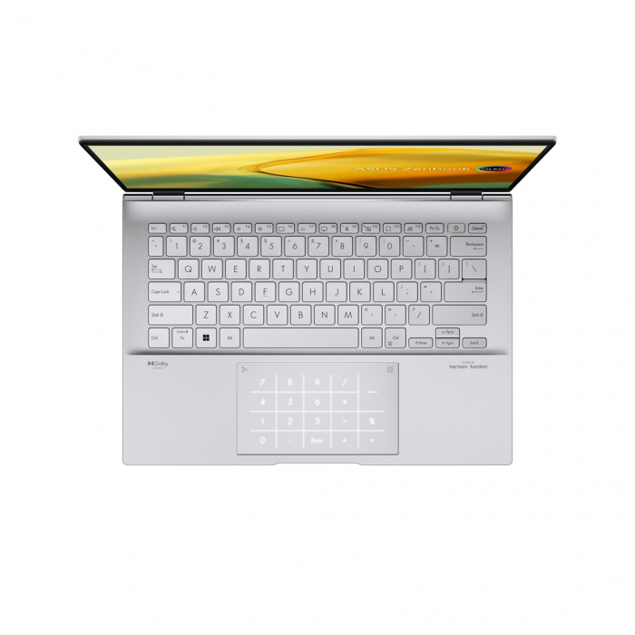 Laptop ASUS Zenbook 14, 14" 2.8K Touchscreen, Intel® Core™ i9 13900H pana la 5.4 GHz, 16 GB RAM LPDDR5, 1 TB SSD, Intel® UHD Graphics, Windows 11 Home, Foggy Silver [4]