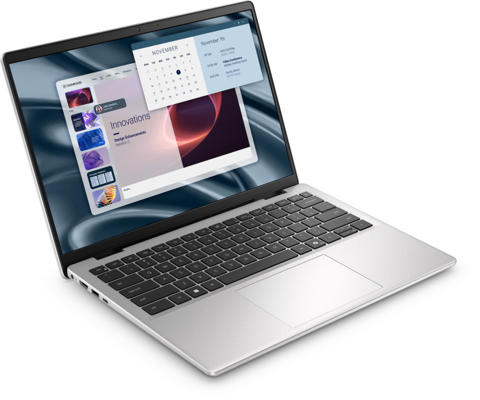 Laptop DELL Pro 14 Essential, 14" Full HD+, Intel® Core™ 5 220U pana la 5 GHz, 16 GB RAM DDR5 5200 MT/s, 512 GB SSD, Intel® Graphics, Windows 11 Pro, Platinum Silver [2]