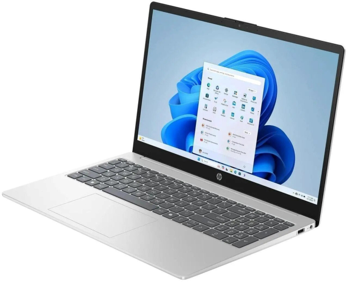 Laptop HP 15, 15.6" Full HD Touchscreen, Intel® Core™ i5 1334U pana la 4.6 GHz, 12 GB RAM DDR5 4800, 512 GB SSD, Intel Iris Xᵉ Graphics, Windows 11 Home, Silver [3]