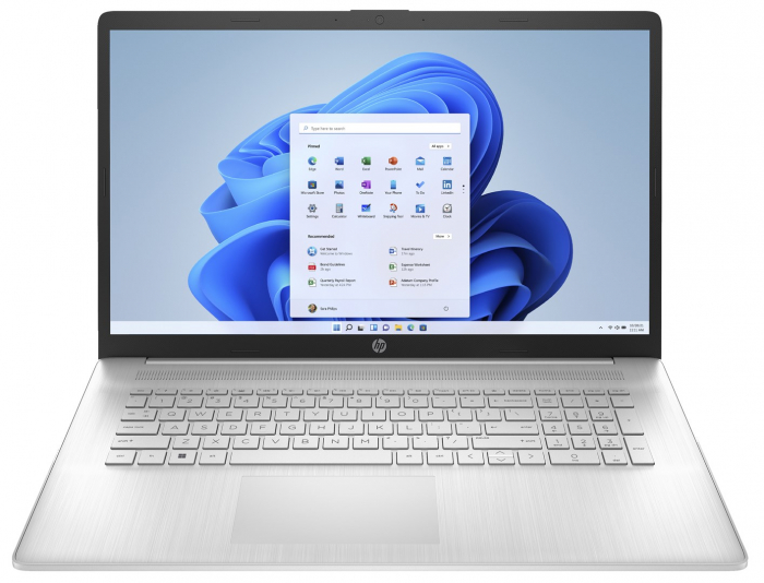 Laptop HP 17, 17.3" Full HD, AMD Ryzen™ 7 7730U pana la 4.5 GHz, 16 GB RAM DDR4 3200, 512 GB SSD, AMD Radeon Graphics, Windows 11 Home, Natural Silver [1]
