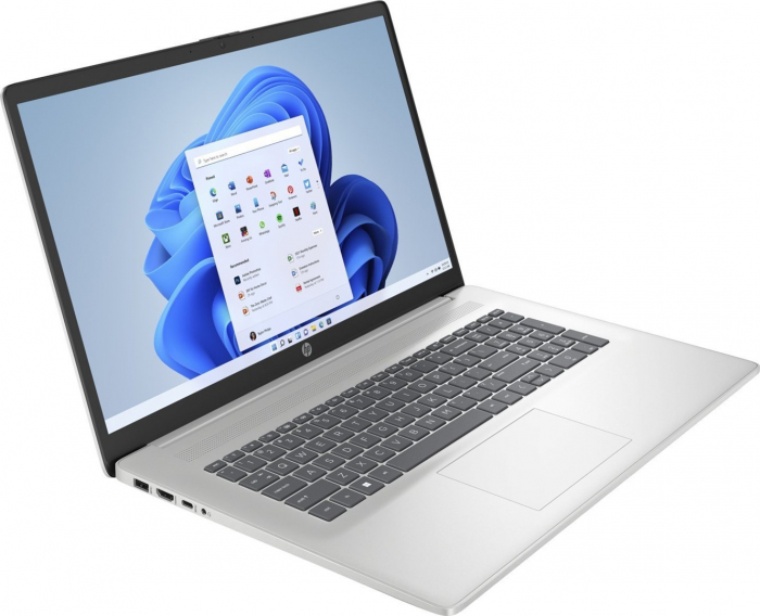 Laptop HP 17, 17.3" Full HD, Intel® Core™ 5 120U pana la 5 GHz, 16 GB RAM DDR4 3200, 512 GB SSD, Intel Graphics, Windows 11 Home, Natural Silver [2]
