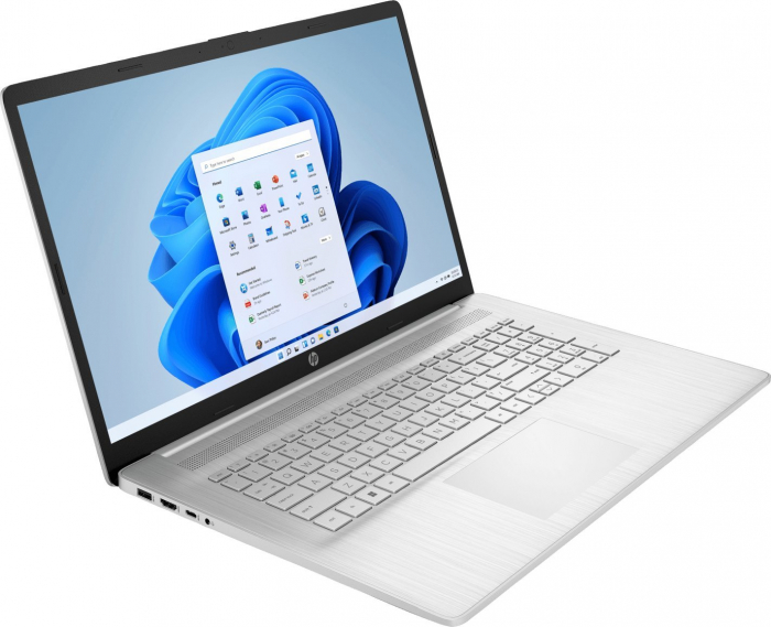 Laptop HP 17, 17.3" Full HD, Intel® Core™ i5 1235U pana la 4.4 GHz, 8 GB RAM DDR4 3200, 512 GB SSD, Intel Iris Xᵉ Graphics, Windows 11 Home, Natural Silver [2]