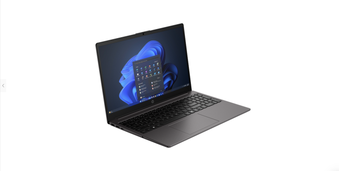 Laptop HP 250R G10, 15.6" Full HD, Intel® Core™ 3 100U pana la 4.7 GHz, 8 GB RAM DDR4 3200, 512 GB SSD, Intel Graphics, Free Dos, Dark Ash [2]