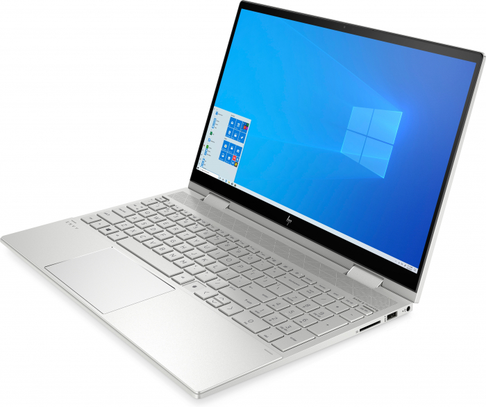 Laptop HP ENVY, 15.6" Full HD Touchscreen 2in1, i5 1135G7   pana la 4.2 GHz , 8 GB RAM, 512 GB SSD, Windows 10 Home, Silver [2]