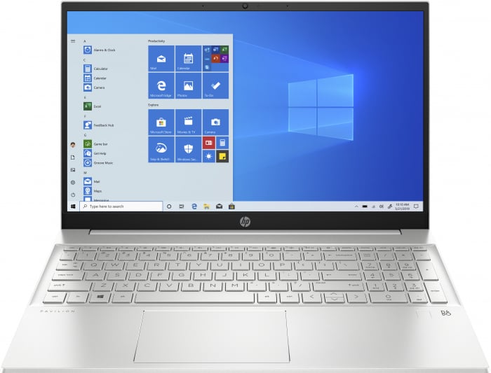 Laptop HP Pavilion, 15.6", AMD Ryzen 5 4500U  pana la 4 GHz  , 8 GB DDR4, 512 GB SSD, Wndows 10 Home, Silver [1]