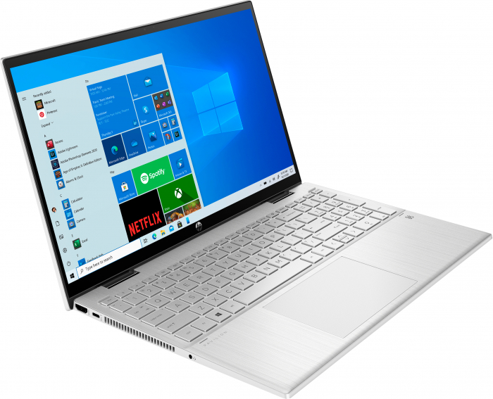 Laptop HP Pavilion, 15.6" Full HD Touchscreen 2in1, i5 1135G7   pana la 4.2 GHz , 8 GB RAM, 512 GB SSD, Windows 10 Home, Silver [3]